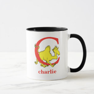 Taza El ABC de Dr. Seuss: Letra C - Rojo   Añade tu nom