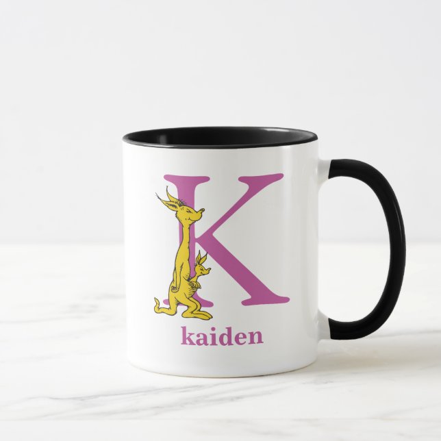 Taza El ABC de Dr. Seuss: Letra K - Morado | Agrega tu  (Derecha)