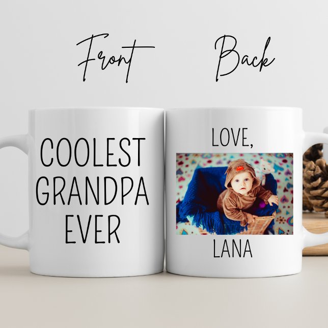 Taza El abuelo más frío de todos los Personalizados Fot (Subido por el creador)