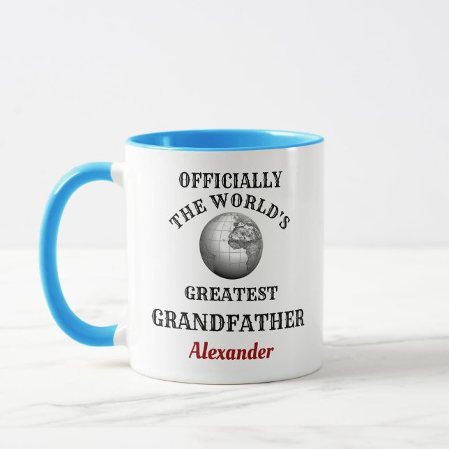 Taza El abuelo más grande del mundo agrega tu nombre ab (Izquierda)