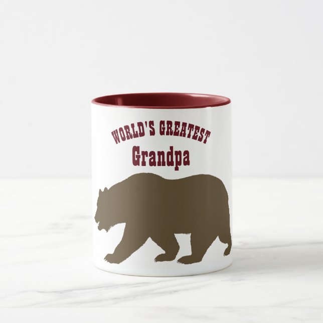 Taza El abuelo más grande del mundo, papá, oso, regalo  (Centro)