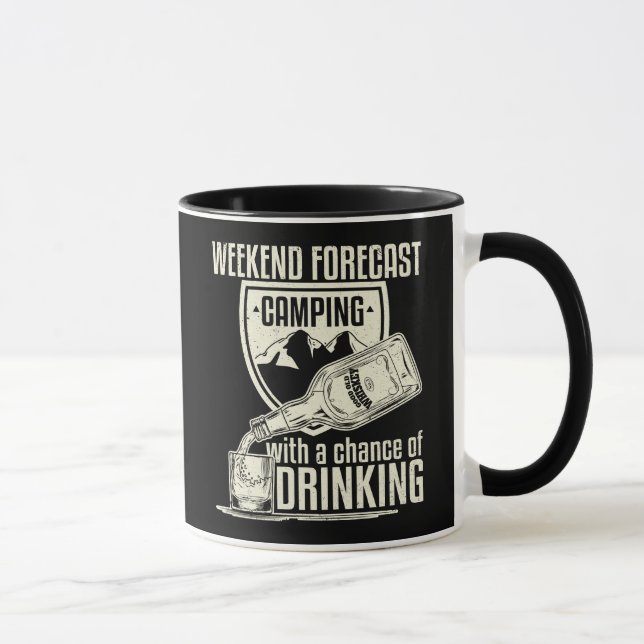Taza El acampar previsto fin de semana con una ocasión (Derecha)
