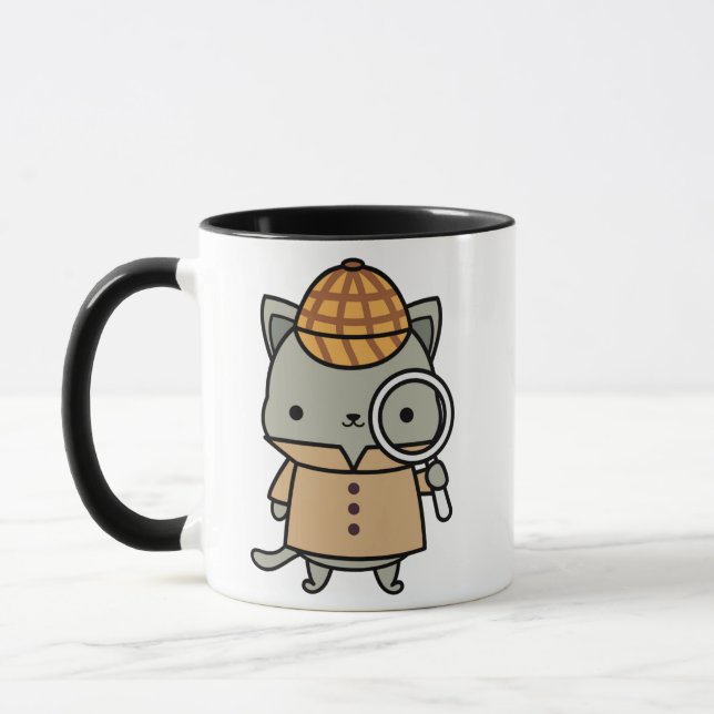 Taza El acogedor Mystery Book Club Purrlock + Friends M (Izquierda)