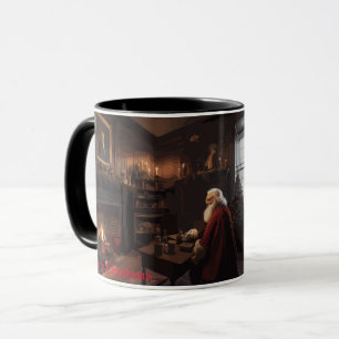 Taza El acogedor rincón de Santa