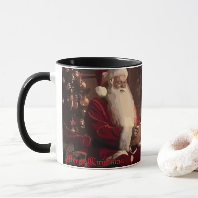 Taza El acogedor rincón de Santa (Con donut)