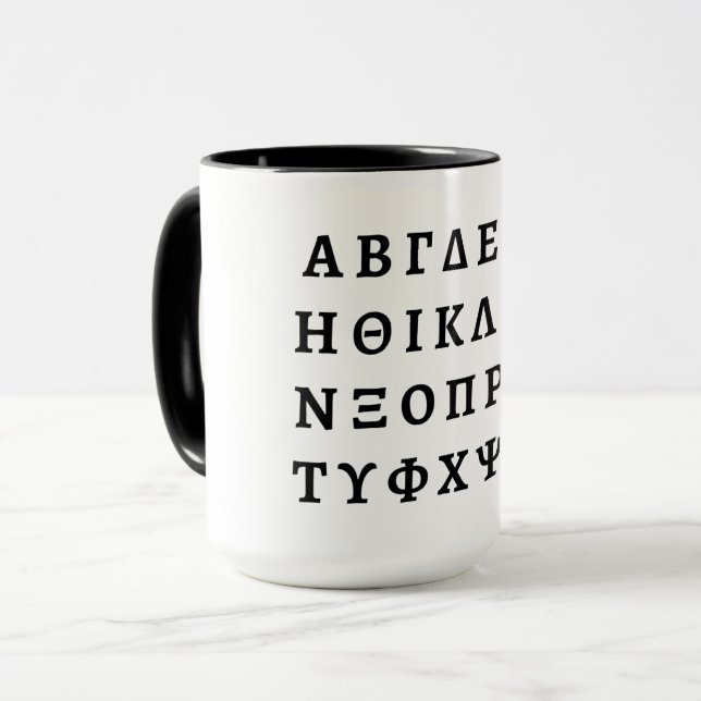 Taza El alfabeto griego (Anverso izquierdo)