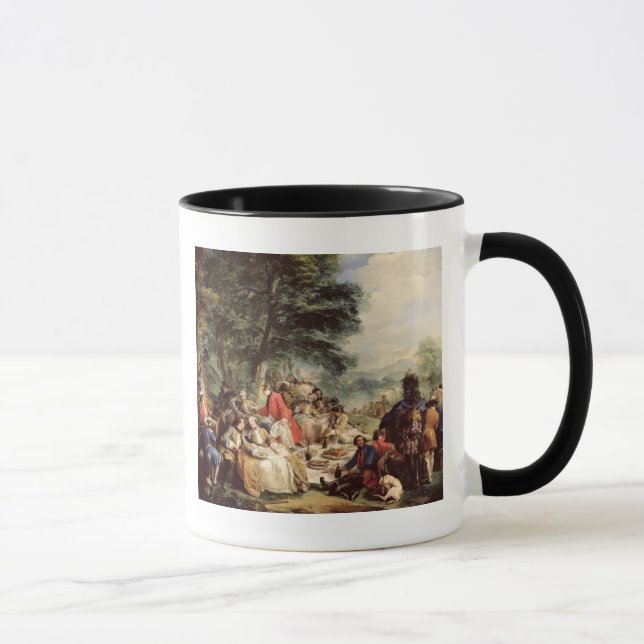 Taza El almuerzo de la caza, 1737 (Derecha)