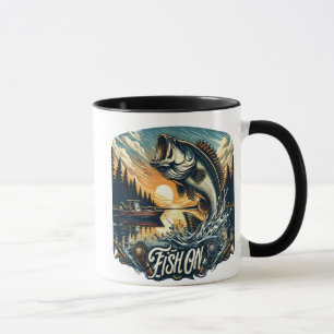 Taza El Amanecer Majestuoso Salta A Pescado Descendente