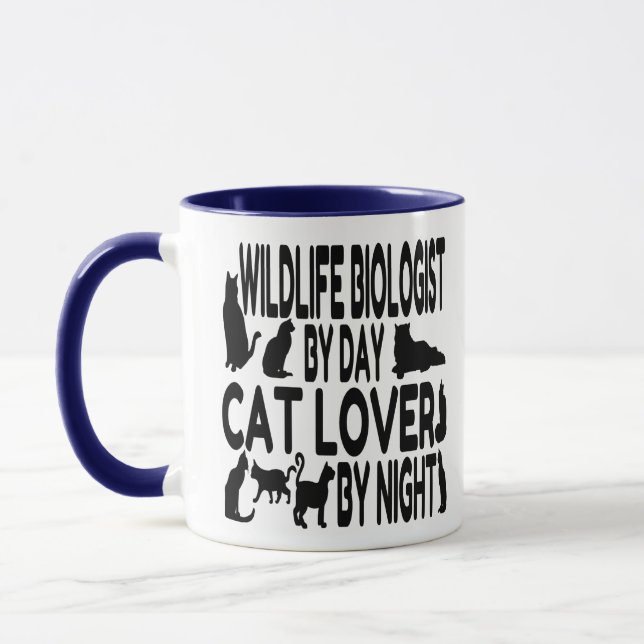Taza El amante del gato biólogo de la vida salvaje (Izquierda)