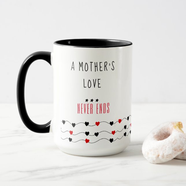 Taza El amor de la madre nunca termina | Día de la madr (Con donut)