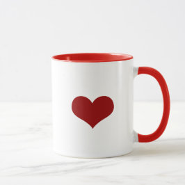 Taza El amor del corazón rojo tiene corazón