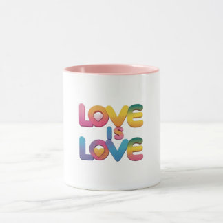 Taza El amor es amor, orgullo arcoiris