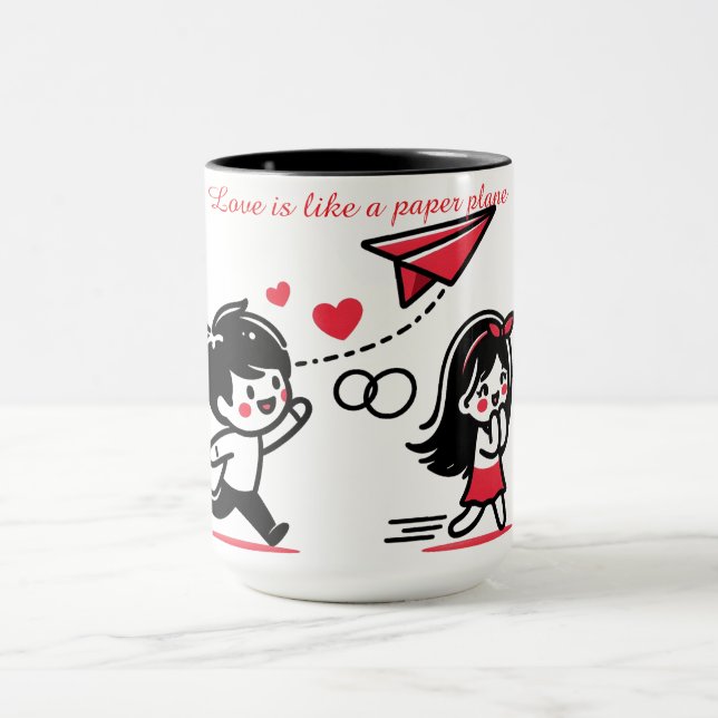 Taza El amor es como un avión de papel (Centro)