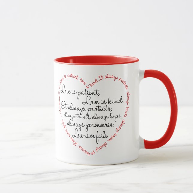 Taza - el amor es corazón paciente de la palabra (Derecha)