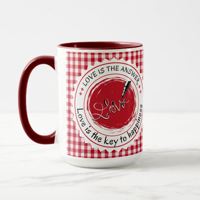 Taza El amor es la respuesta. (Izquierda)