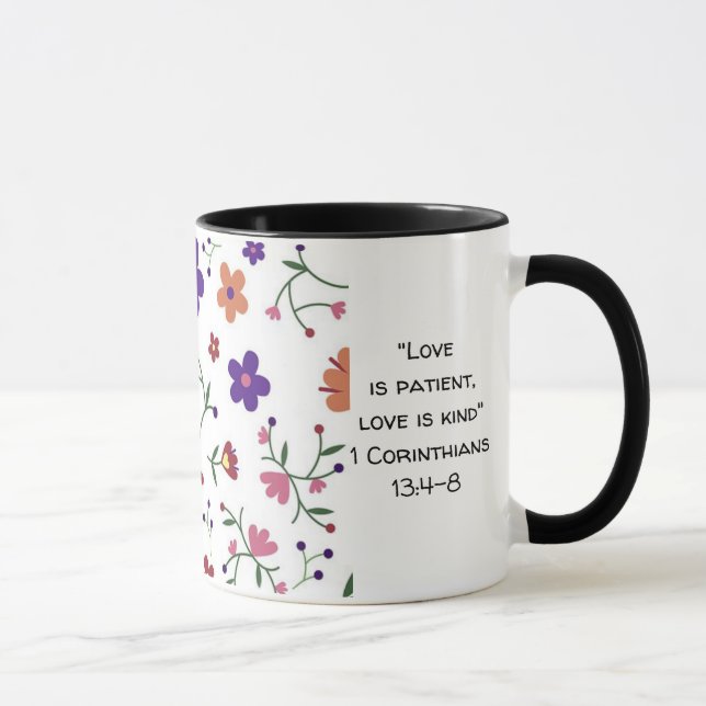 Taza "El amor es paciente, el amor es amable" Mug By Za (Derecha)