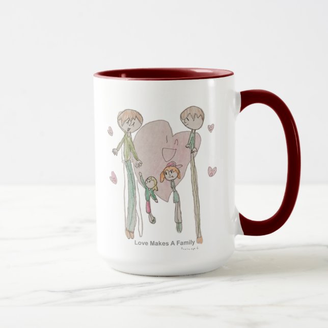 Taza El amor hace a una familia de Annika--taza de 15 (Derecha)