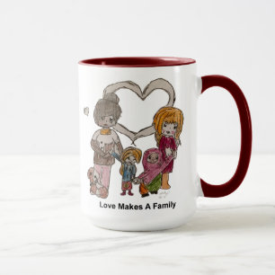 Taza El amor hace a una familia por Ainsley--taza de 15
