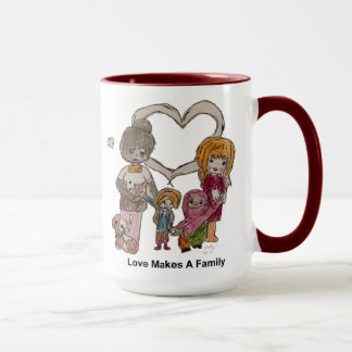 Taza El amor hace a una familia por Ainsley--taza de 15