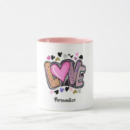 Taza El amor moderno por la arte - Día de San Valentín