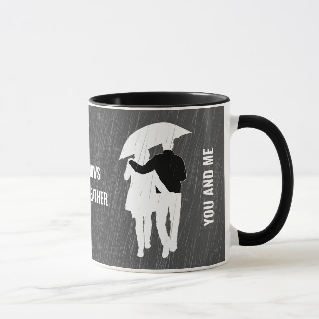 Taza El amor no sabe mal personalizable meteorológico (Derecha)