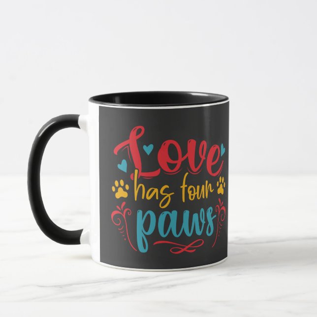 Taza El amor tiene cuatro patas de perro (Izquierda)