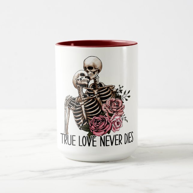 Taza El amor verdadero nunca muere, Día de San Valentín (Centro)