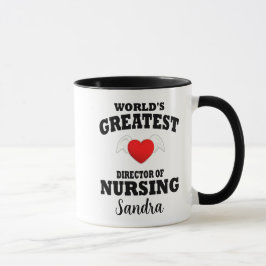 Taza El Ángel del Corazón Rojo Ala Director de Enfermer