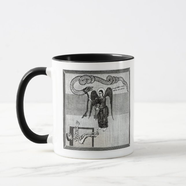 Taza El ángel, llevando a cabo las llaves del infierno (Izquierda)