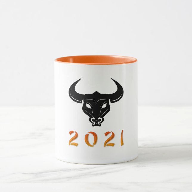 Taza El año chino de la silueta del Ox 2021 (Centro)