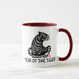 Taza El año del tigre se redujo en papel chino