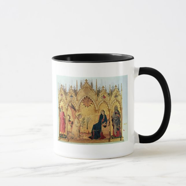 Taza El anuncio con St Margaret y el St. (Derecha)