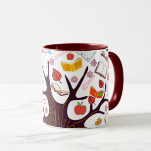 Taza El árbol de hojas de libros