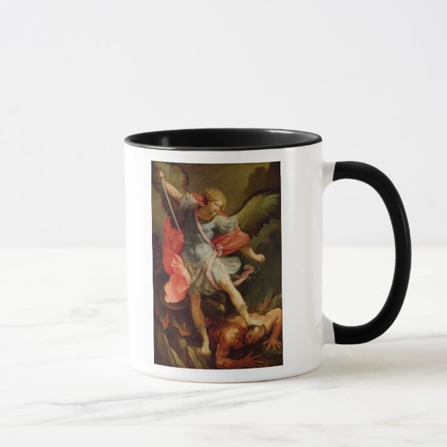 Taza El arcángel Michael que derrota Satan (Derecha)