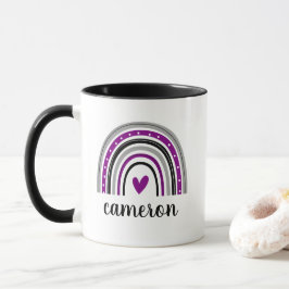 Taza El arcoiris asexual personalizado
