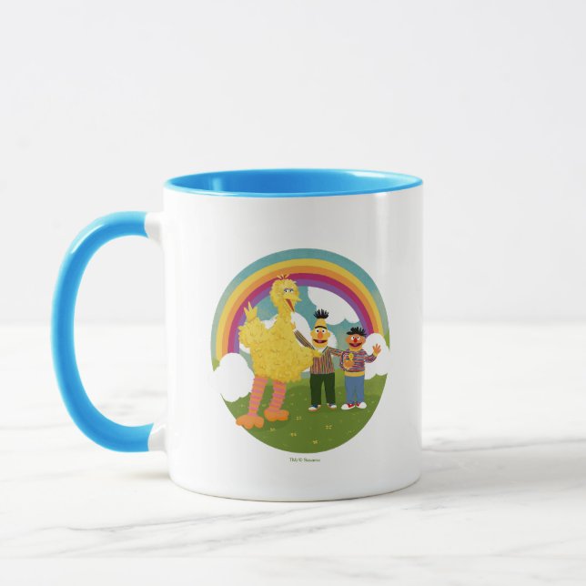 Taza El arcoiris de los antiguos amigos de Plaza Sésamo (Izquierda)