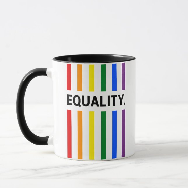 Taza El arcoiris del orgullo igualitario (Izquierda)