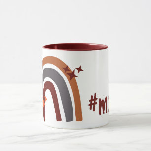 Taza El arcoiris grisáceo de Terracota personalizado #m