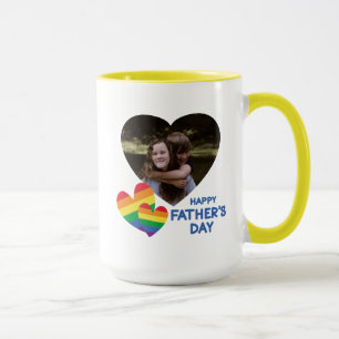 Taza El arcoiris LGBT celebra el Día del Padre