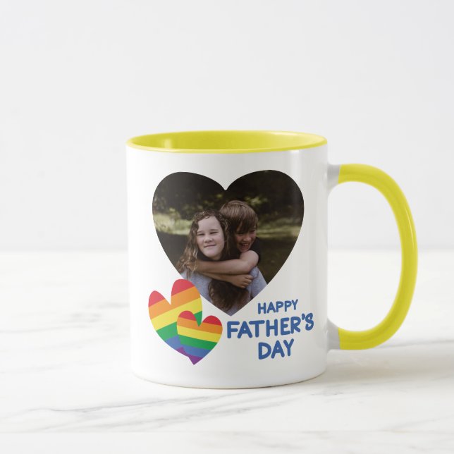 Taza El arcoiris LGBT celebra el Día del Padre (Derecha)