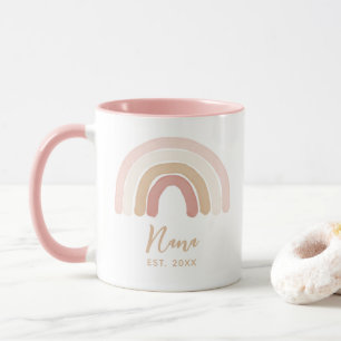 Taza El arcoiris rosa Nana estableció el Día de la Madr