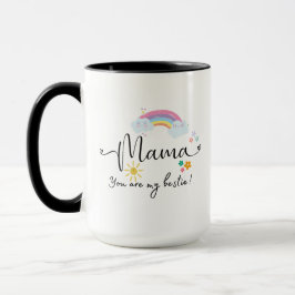 Taza El arcoiris suave, mamá, eres mi mejor Día de la M