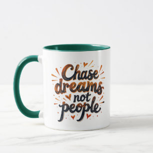 Taza El arte de la tipografía motivacional: El Chase no