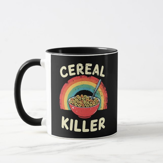 Taza El asesino de cereales para los hombres y la comid (Izquierda)