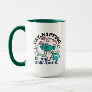 Taza El Ataque Al Gato Es Mi Autocuidado: Gatos Cuestos