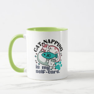 Taza El Ataque Al Gato Es Mi Autocuidado: Gatos Cuestos