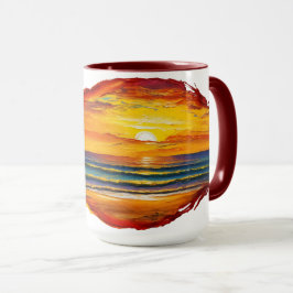 Taza El atardecer inspirado en Boho