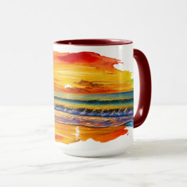 Taza El atardecer inspirado en Boho