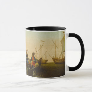 Taza El aterrizaje de Columbus, c.1837 (aceite en lona)