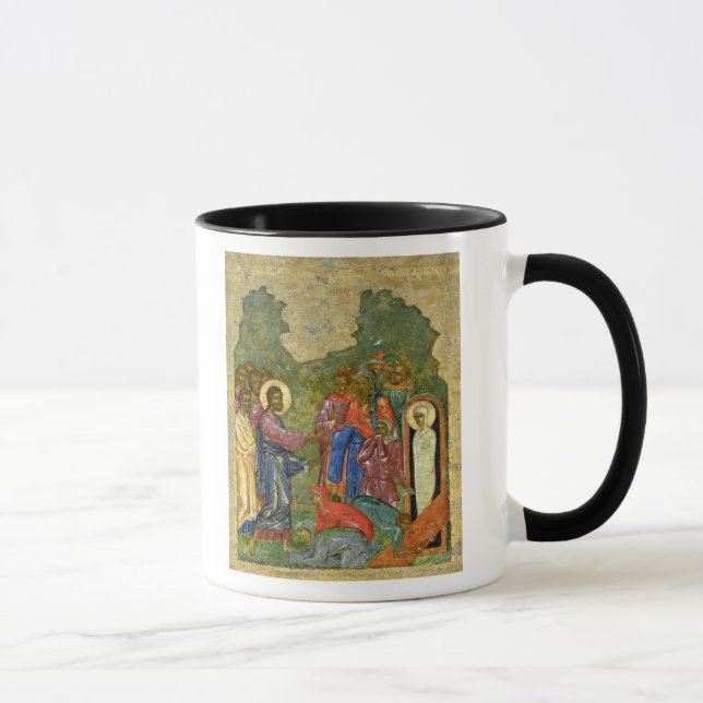 Taza El aumento de Lazarus, icono ruso (Derecha)